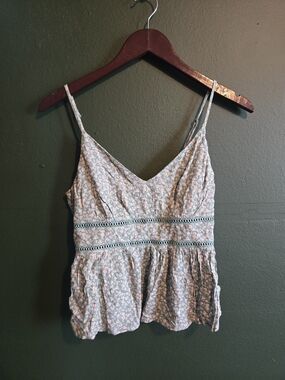 Floral Lace-Trim Camisole